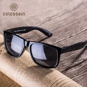 COLOSSEIN Klassiske Solbriller Mænd Retro-Klassisk Stil, Firkantet Sort Ramme Polariserede Briller Mandlige Elsker Stil, Nye Mode 2017
