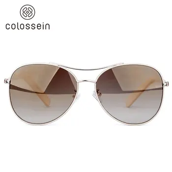 COLOSSEIN Nye Mode Solbriller Kvinder Style lys Guld Ramme Klassiske Fiskeri Kvindelige Briller Sommeren Til Udendørs Briller