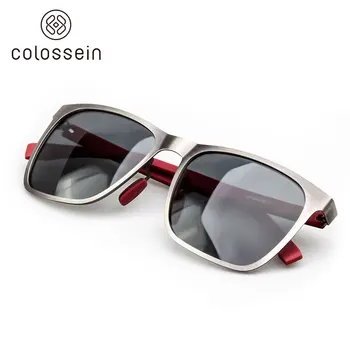 COLOSSEIN Orange Etiket Classic Fashion Mænd Sunglasses Metal-Ramme Polariserede Linser Grå Blå New Style Mænd Briller
