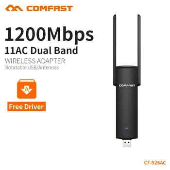 COMFAST usb-wifi-adapter 1200mbps Dual-Band wi-fi dongle computer AC netværkskort USB 3.0-antenne 802.11 ac/b/g/n 2,4 Ghz + 5,8 Ghz