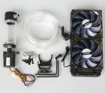 Computer PC CPU/grafikkort/Forstærker/Højttaler Water Cooling block vandtank Justerbar hastighed pumpe med fans radiator system-Kits