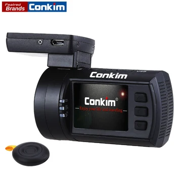 Conkim Dobbelt Linse Bil Dash Kamera, GPS DVR Foran FHD 1080P+Bag Kameraet FHD 1080P Parkering Guard Auto Registrator Mini 0906 Novatek