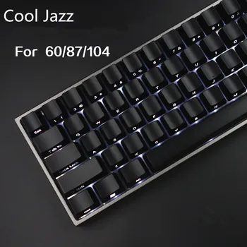 Cool Jazz Front/Side Udskrevet-Baggrundsbelyst Tasterne Black 104/87 Cherry MX-Tasterne For Tenkeyless 87/104/108 Mekanisk Gaming Tastatur