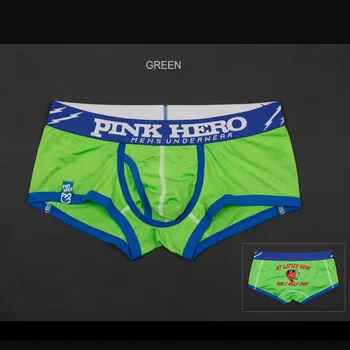 Cool !!Pink Helte Mænd Undertøj Boksere Tegnefilm Udskrivning Af Bomuld, til mænd Boxer shorts Mode Sexet U Taske Mænds Undertøj, Shorts