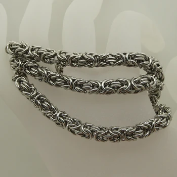 Cool vævet link mænd/dreng 316L rustfrit stål kæde halskæder & vedhæng mænd smykker punk