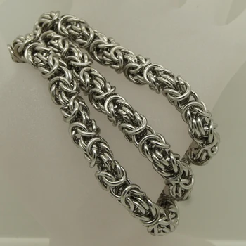 Cool vævet link mænd/dreng 316L rustfrit stål kæde halskæder & vedhæng mænd smykker punk