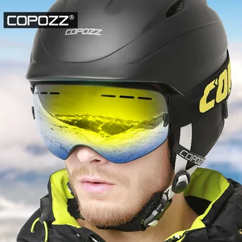 COPOZZ Mærke Ski Goggles Mænd Kvinder Snowboard Briller Briller for Skiløb UV400 Beskyttelse Sne Skiløb Briller Anti-fog Ski Mask