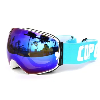 COPOZZ Ski Goggles med Sag & Gul Linse UV400 Anti-fog Sfæriske ski briller skiløb mænd kvinder snow goggles + Optik + Box Set
