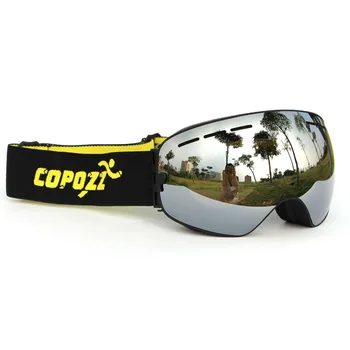 COPOZZ Ski Goggles med Sag & Gul Linse UV400 Anti-fog Sfæriske ski briller skiløb mænd kvinder snow goggles + Optik + Box Set