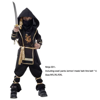 Cosplay Klud Kostume Børn Mystisk Ninja Tøj Drenge Samurai-Dragt Pige, Smuk Samurai Kostumer Kriger Natlige Garmen