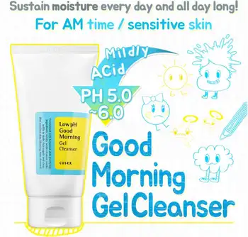 COSRX Lav pH God Morgen Gel Cleanser 150ml Face Exfoliator Facial Cleanser Recovery Gel (Til Følsom Hud) 1stk