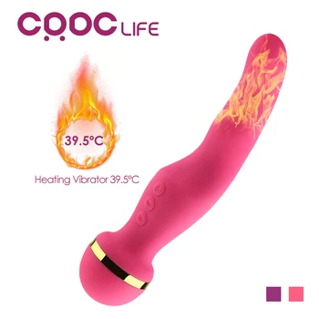 CRDC Dual-Punkt Vibrator Smart Varme Vibrator Kvinde Silicone Body Massage Sex legetøj Til Kvinder Gay-G Spot Kvindelige Onani