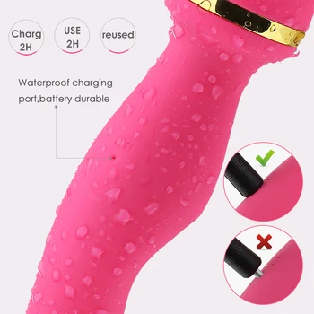 CRDC Dual-Punkt Vibrator Smart Varme Vibrator Kvinde Silicone Body Massage Sex legetøj Til Kvinder Gay-G Spot Kvindelige Onani