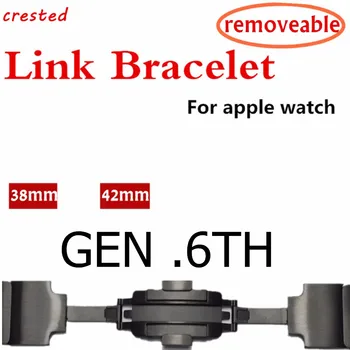 CRESTED link armbånd til apple ur band 42mm 38mm iwatch 3/2/1 håndled band rem 316L Rustfrit Stål Aftagelig strap bælte