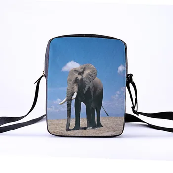 CROWDALE 2018 Nye mode Kvinder Messenger Tasker 23x17x5cm 3D-Denim Dyr skuldertaske Elefanter Børn Crossbody Taske