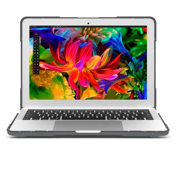 Crystal Clear TPU & PC Anti-drop Test 2M Hard Case stødsikkert Med Stå Cover til Macbook Pro touch bar 13 tommer 2016 A1706