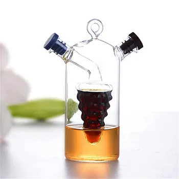 CTREE Hjem Transparent Dobbelt Olie-Eddike Glas Flaske med Dobbelt Anvendelse, Sauce Glas Forseglet Krydderier Små Opbevaring af vinflasker C107