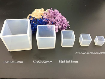Cube charms vedhæng Harpiks, Silikone Forme håndlavet værktøj DIY epoxy harpiks forme Silikone Forme til smykker 20 mm 25 mm 35 mm 50 mm 65 mm