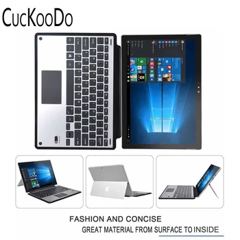 CucKooDo Til Microsoft Surface 3,Slanke Aluminiums Bluetooth-Tastatur Tilfælde Stå Med Touchpad ' En Til Microsoft Surface 3 10.8 Tommer