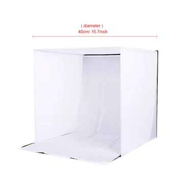 CY 40x40x40cm Bærbare Mini Folde Studie Fotografering baggrunde klappes sammen Softbox med 4 farve Backgound Blød og Lightbox