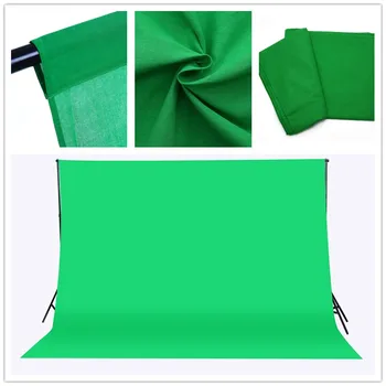 CY Gratis skibet 3x2M Solid farve Baggrunde Grøn skærm bomuld Musselin baggrund Fotografering baggrund belysning studio Chromakey