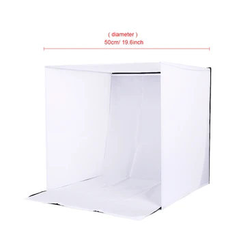 CY på lager 50cm Bærbare Mini Folde Studie Fotografering baggrund Sammenklappelig Softbox med 4 farve Backgound Blød boks og Lightbox