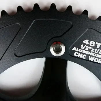 Cykel Kæde Hjulet Fast Gear 48T Aluminium Legering CNC Cykling Racing Cykel Tilbehør Med Håndsving