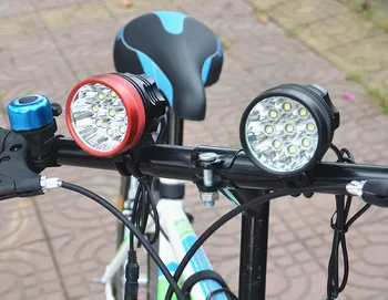 Cykel lys bycicle lys 9 LED 12000lm 18650 Genopladeligt Batteri, cykling lys cykel led luces bicicletas cykel lampe