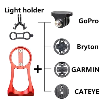 Cykel Rider Computer Montere Holderen Cykel Forlygte Beslag Styret Udvidelse Adapter Støtte til GARMIN-GPS Edge til Gopro