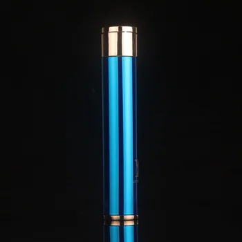 Cylindriske laser logo vindtæt metal lightere, kreative lightere. Cigarettænder, gaver,Cigaret Tilbehør
