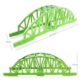 D508 Gratis fragt elektriske jernbane Thomas tog legetøj dedikeret styr scene tilbehør (42,5 cm) enkelt bro