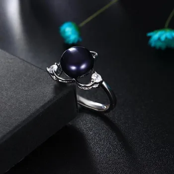 Dainashi 2017 Hot Salg 925 Sterling Sølv Ring For Kvinder elsker Ring 9-10 mm Ægte Ferskvands Perle Smykker af Høj Kvalitet