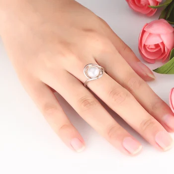 Dainashi designer design og unikke stil i overensstemmelse med den tendens 925 sølv perle resizable ringe fine smykker til kvinder gaver