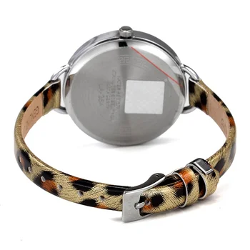Dame armbåndsur Japan Mekanisk Timer i Bedste Fashion Dress Armbånd Kvinder Læder Leopard Panther Print Pige Gave JA-254