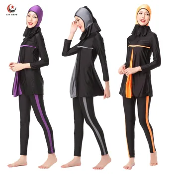 Damer Fuld Dækning Muslimske Swimwears Islamiske Kvinders Badetøj Arabiske Islam, Strand Slid Lang Beskedne Islamiske Hijab Svømning Burkinis