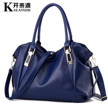 Damer taske nye mode designer kvinder pu håndtaske, høj kvalitet skulder tasker tote taske 6 farve