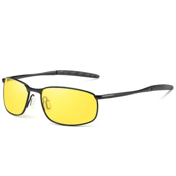 DANKEYISI Mandlige Solbriller, Polariserede Firkantede Metal Driver Mænd Sunglassses Retro solbriller Til Mænd, Kvinder 2017 Gratis Box Taske
