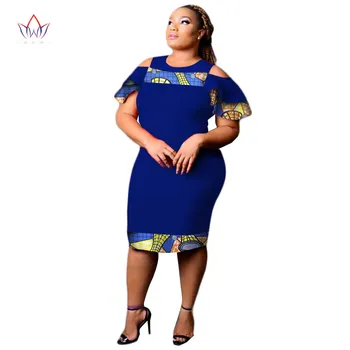 Dashikis Kjole Dashiki 2018 Sommeren Vestidos Print Kjole Afrikansk Mode Custom Afrika kappe Kjole til Kvinder Tøj 3xl WY2341