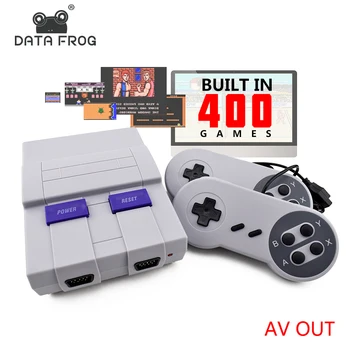 Data Frog Retro Mini Familie TV, Video, spillekonsol 8 Bit TV-Spil Konsoller Bygget I 400 Klassiske Spil Understøtter PAL & NTSC