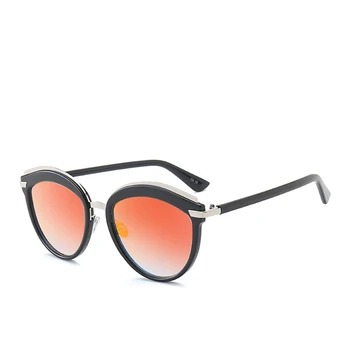 DAVE Mode Ovale Solbriller Kvinder Berømte Brand Designer Kvindelige Retro-Reflekterende Spejl solbriller Klart Candy Farve Briller