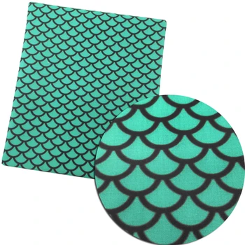 David tilbehør 50*145 cm fisk Havfrue skala Polyester bomuld stof Syning DIY Håndlavet Hjem tekstil Klud til Kjole,c2516