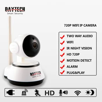 Daytech Hjem Sikkerhed IP-Kamera Wifi-Kamera Trådløst Mini overvågningskamera 720P Night Vision CCTV Kamera Baby CameraDT-C8815