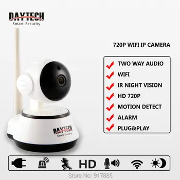 Daytech Home Security IP Camera Wireless WiFi Kamera Overvågning 720P Night Vision CCTV Baby Monitor DT-C8815