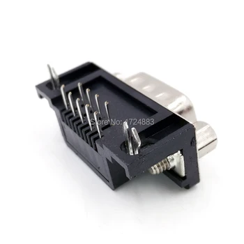 DB9 PCB-adapter-stik RS232 seriel Vinkel 90 data kabel stik til Com-stikket 9pin hul port-stikket female&Male D-type