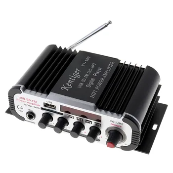 DC 12V 2CH HIFI Auto Power-Forstærker, FM-Radio Stereo Lyd, Musik, Digital Afspiller Understøtter USB SD, MMC-Kort + Fjernbetjening