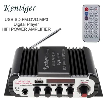 DC 12V 2CH HIFI Auto Power-Forstærker, FM-Radio Stereo Lyd, Musik, Digital Afspiller Understøtter USB SD, MMC-Kort + Fjernbetjening