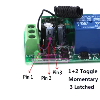DC12V RF Wireless Switch Trådløs fjernbetjening system 2transmitter+12receiver 10A 1CH Skifte Forbigående Smækket Læring Kode