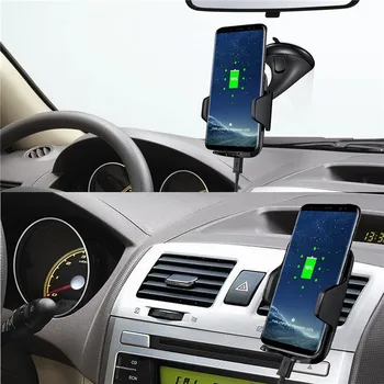 DCAE Car Mount Qi Trådløse Oplader Til IPhone X 8 Samsung Note 8 S8 S7 Hurtig Trådløs Opladning i Bilen, Telefonen Holder Stand