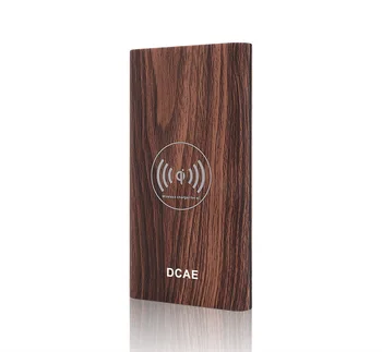 DCAE Træ Tekstur Trådløse Oplader Power Bank Til iPhone X 8 Samsung S8 S9 S9+ Note 8 Hurtige Qi Trådløse Sikker Opladning Desktop-Pad