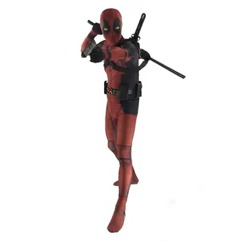 Deadpool Kostume Deadpool Cospaly Full Body Valgfri Bælte 3D Super Hero Cospaly XMAN Avengers for voksne børn